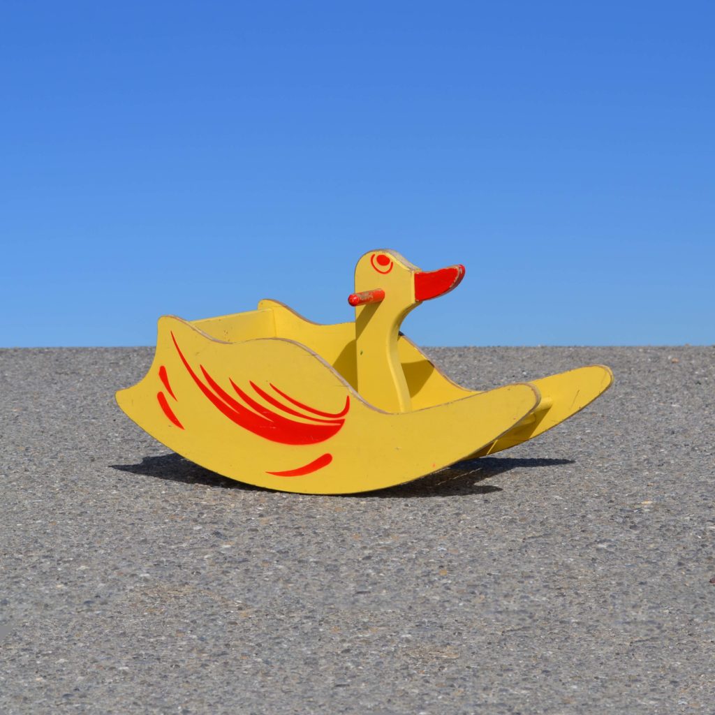 Schaukelente Wisa-Gloria 1950 Canard à bascule en bois