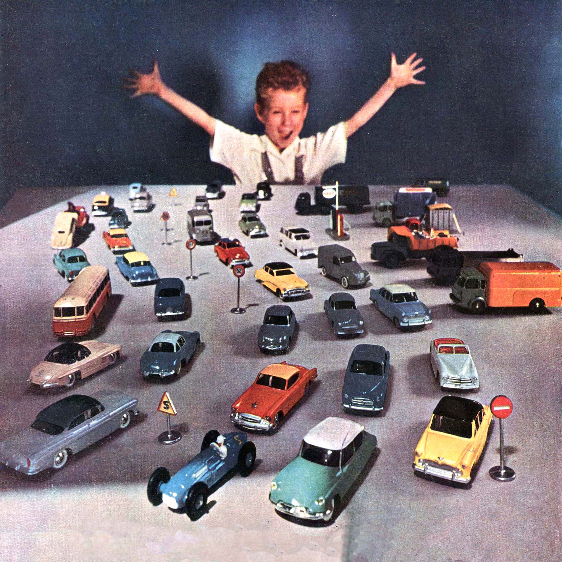 Voitures à l'échelle 1:43. De la marque Dinky-Toys. Des années 1950. Jouets de collection pour les enfants des fifties.