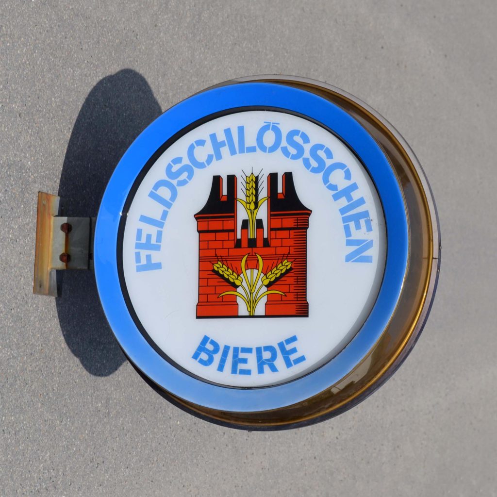 enseigne lumineuse Feldschlösschen 60's