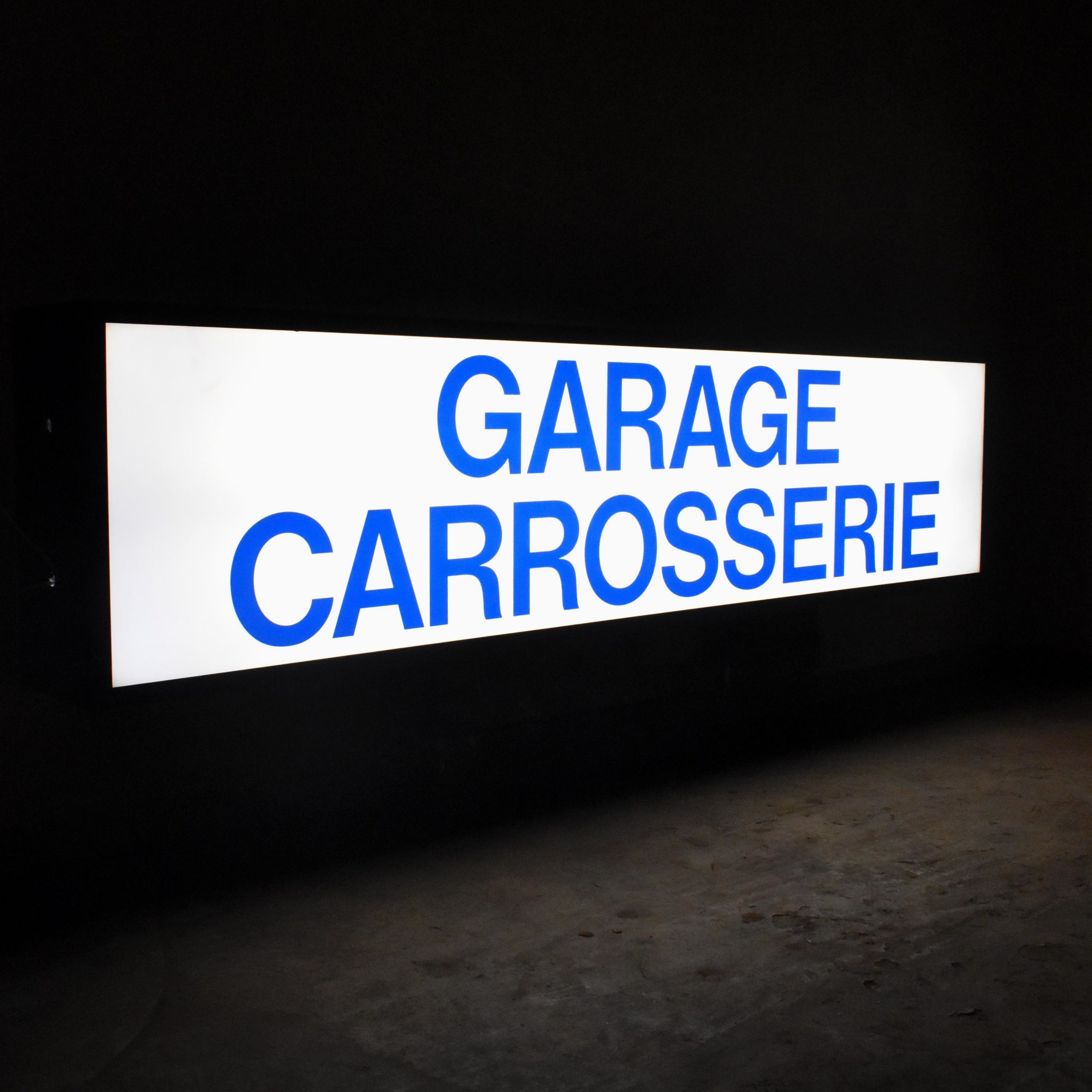 Enseigne lumineuse garage carrosserie vintage 1980s