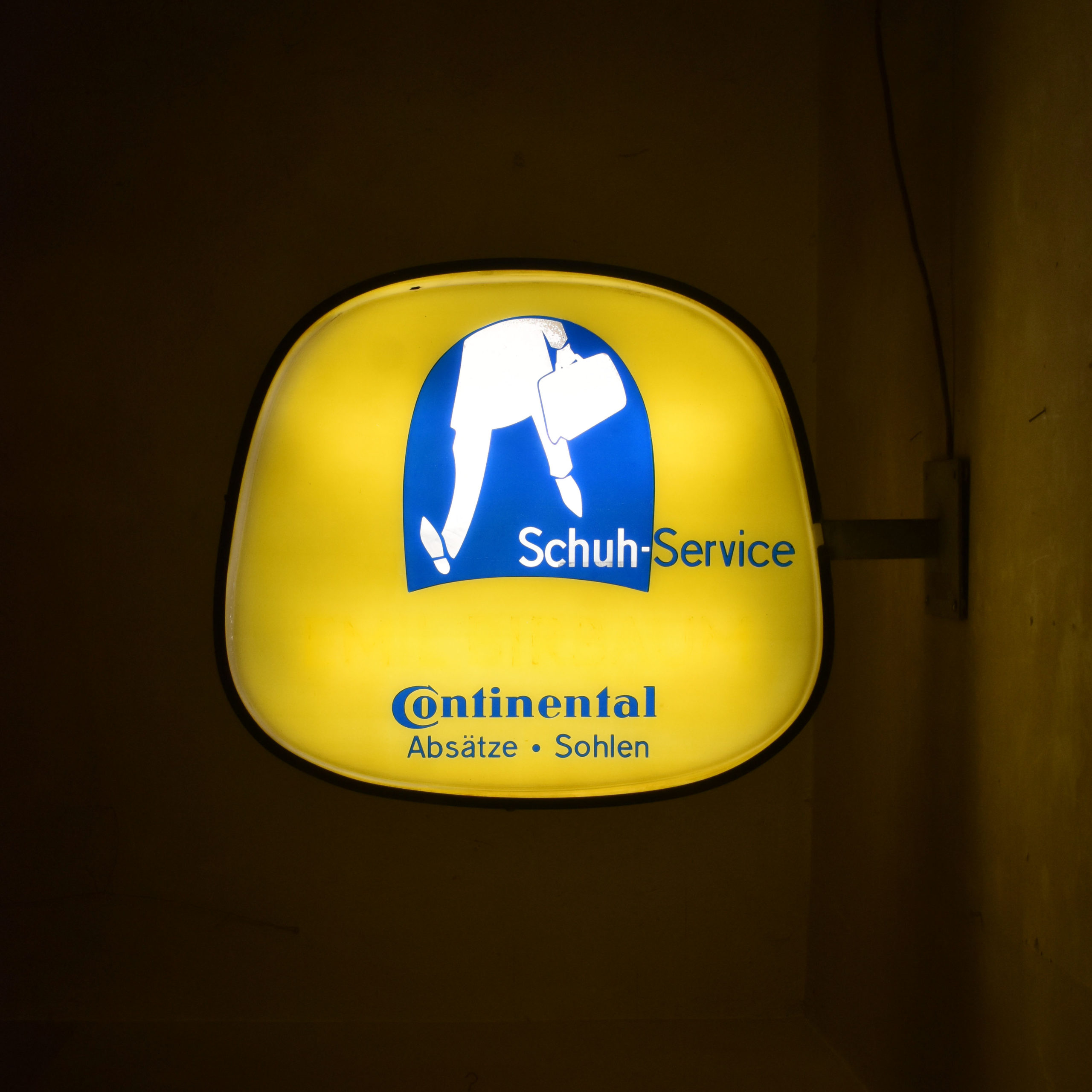 Continental Absatze Sohlen enseigne lumineuse de cordonnier des années 1960