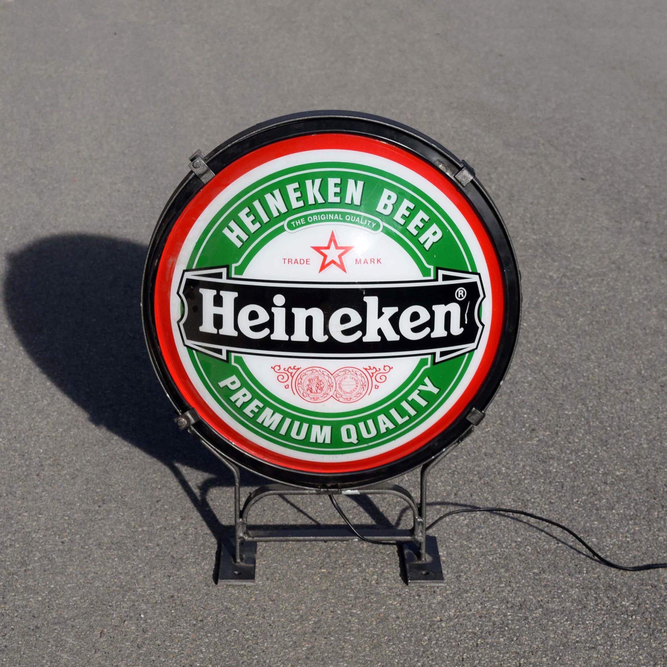 Heineken enseigne lumineuse 80's