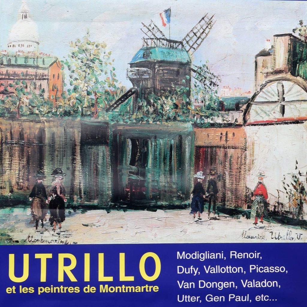 Utrillo et les peintres de Montmarte. Affiche d'une exposition en 2000, au musée de l'abbatiale de Payerne