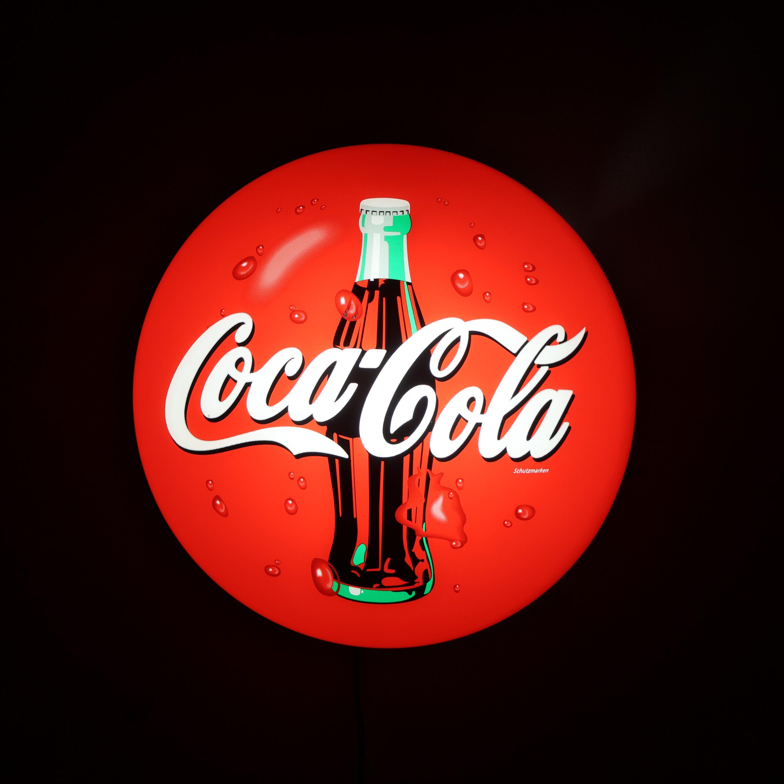 petite enseigne lumineuse Coca-Cola bouton