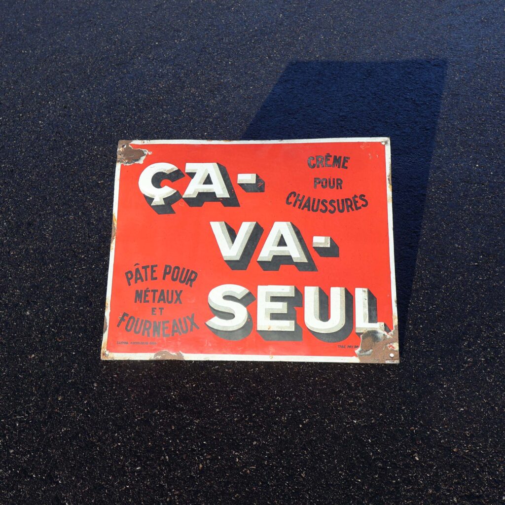 Ancienne plaque émaillée Belge