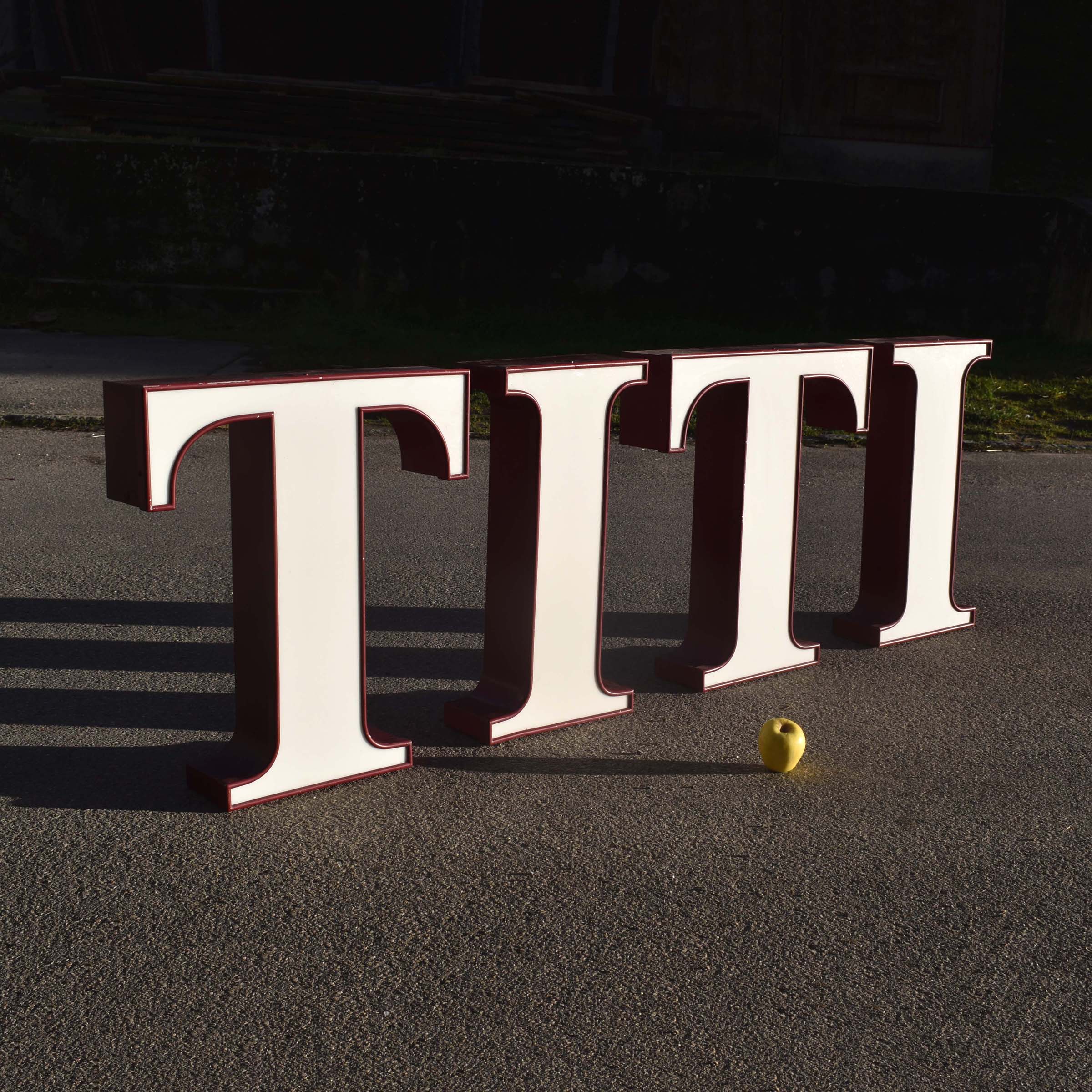 Titi lettres d'enseigne vintage 60cm