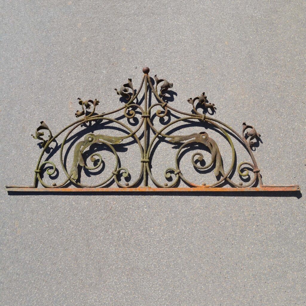 Arche en fer forgé de portail de jardin