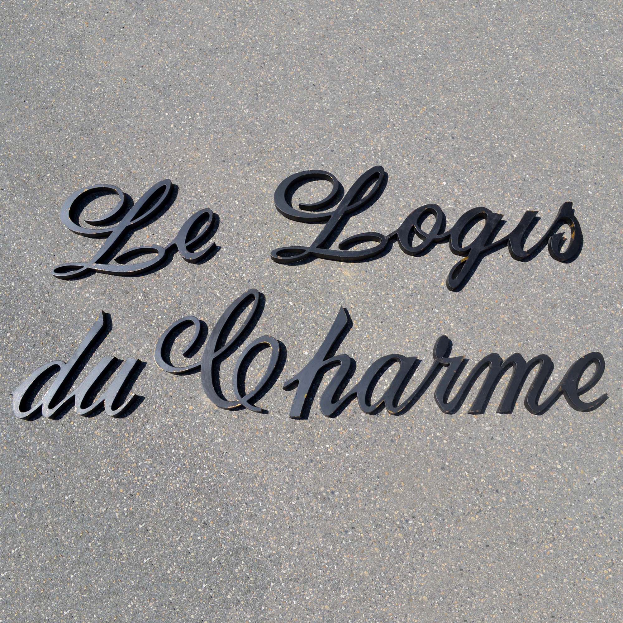 Le logis du charme enseigne vintage 3D