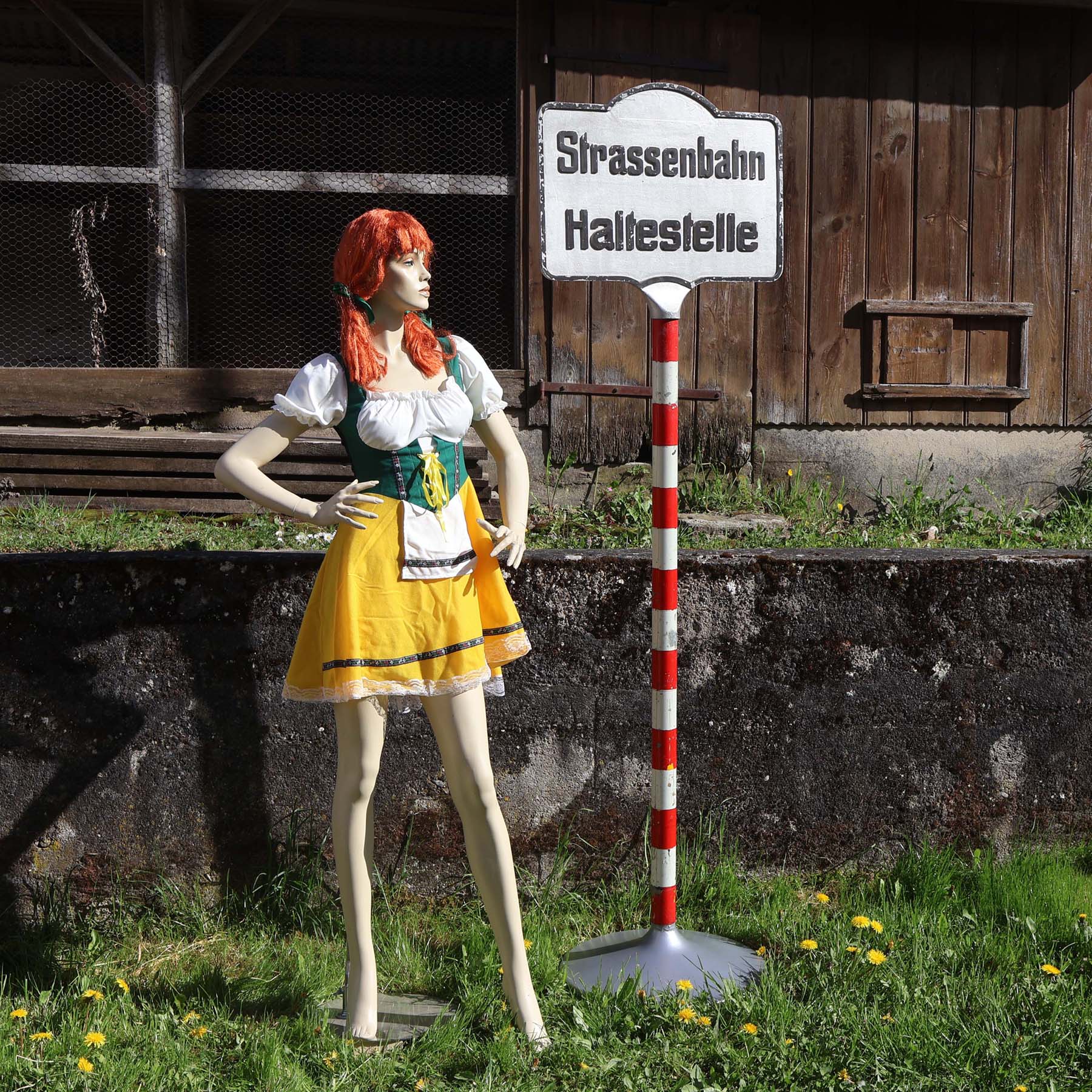 Basler Strassenbahn Haltestelle Schild