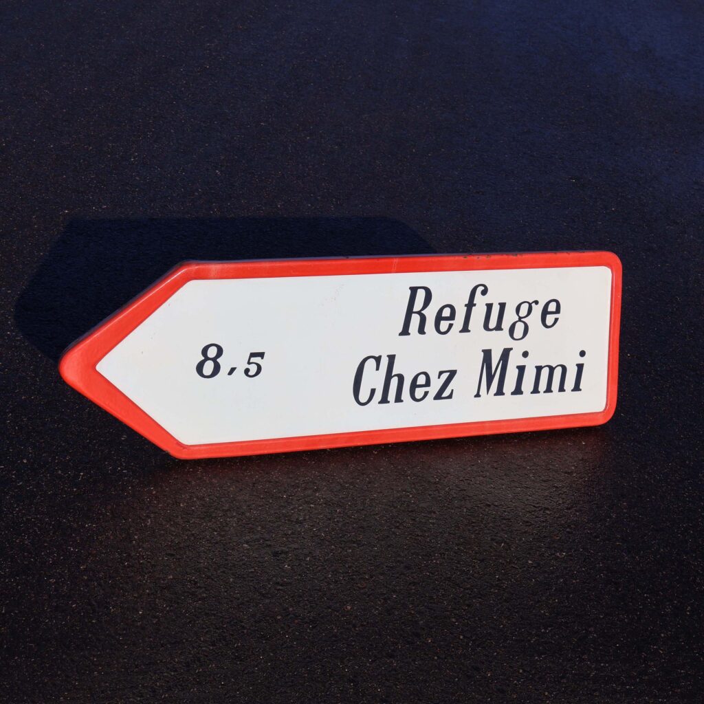 Chez Mimi panneau de signalisation