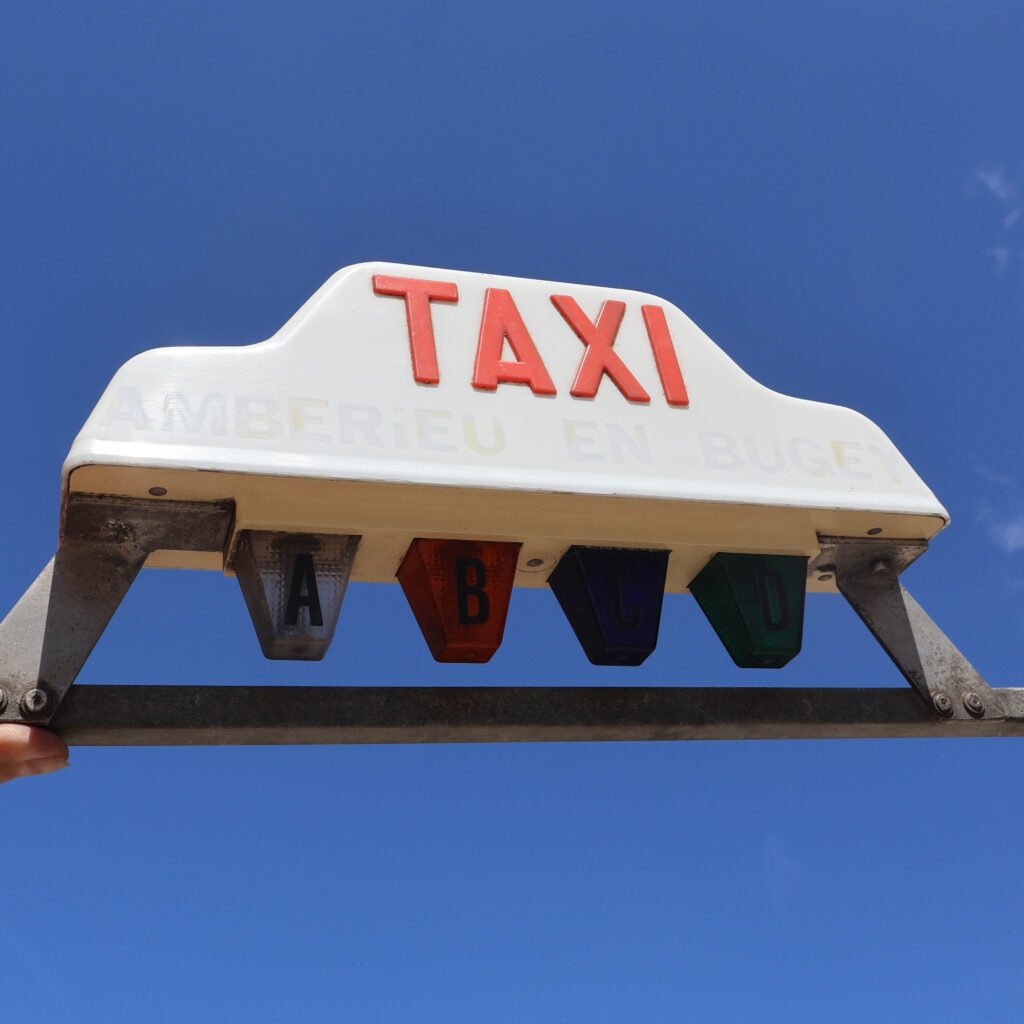 Taxi enseigne de toit française 80's