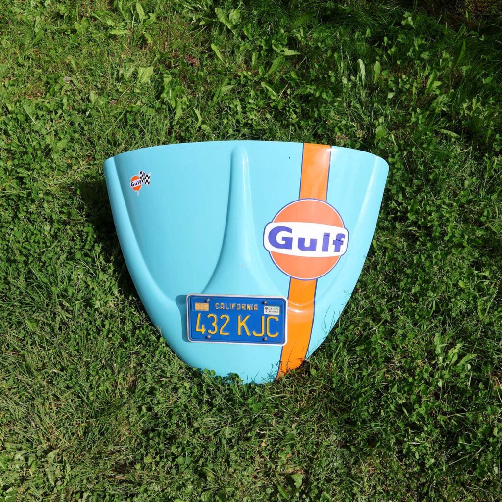 VW Cox coffre moteur décor Gulf.
