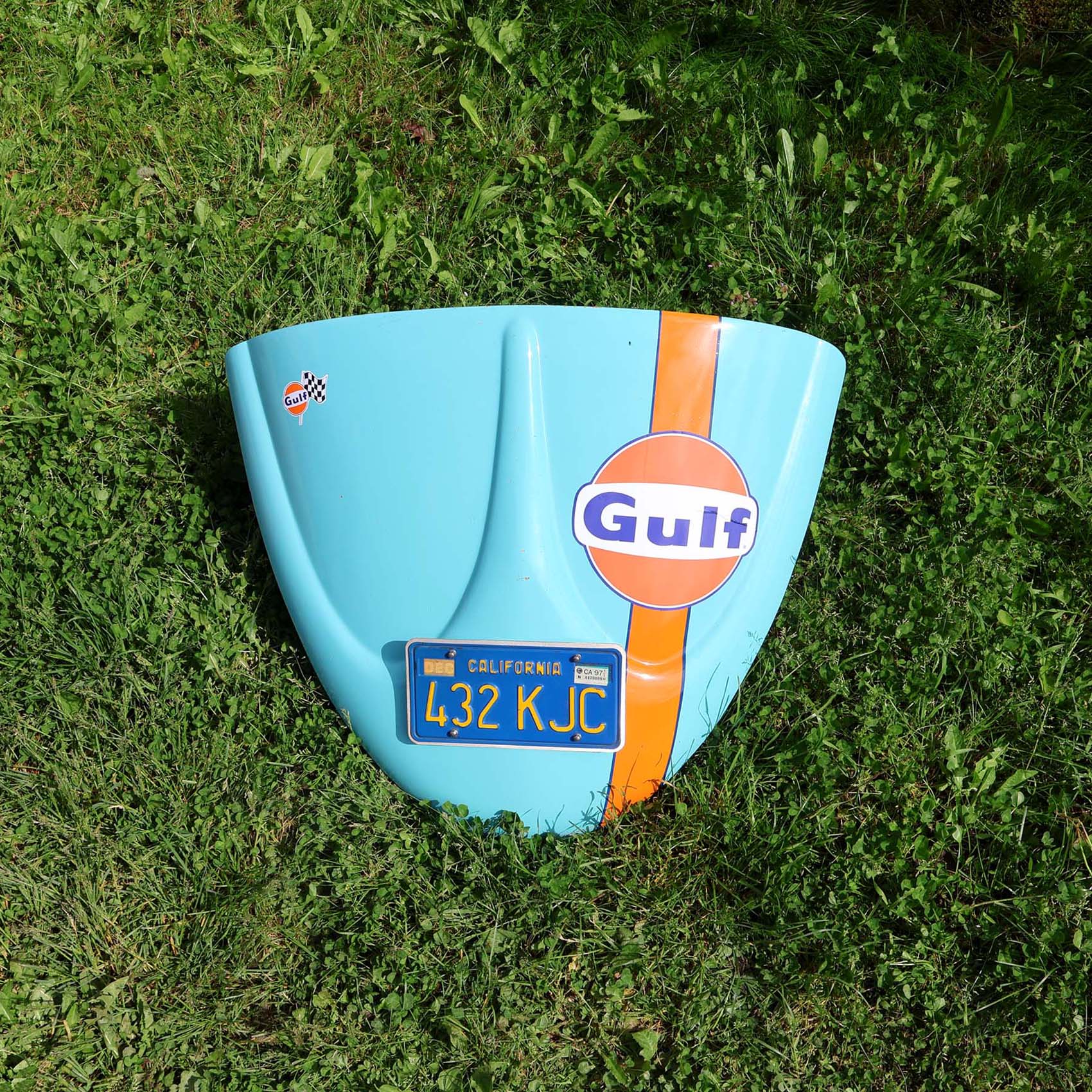 VW Cox coffre moteur décor Gulf.